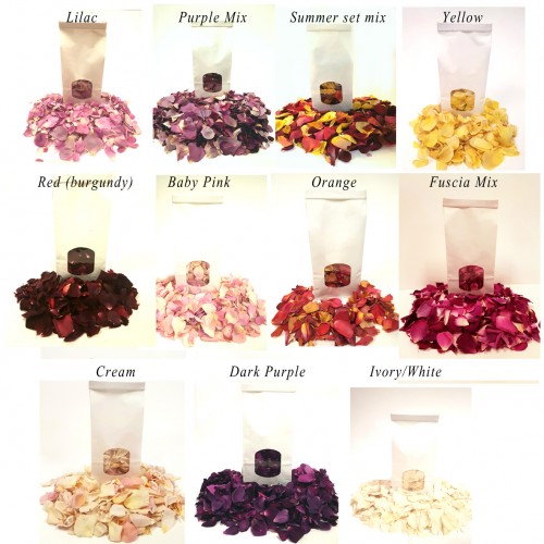 Flower Girl Basket with Freeze dried rose petals perfect for your